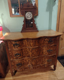 #20115 - Serpentine Dresser with Gorgeous Burled Front