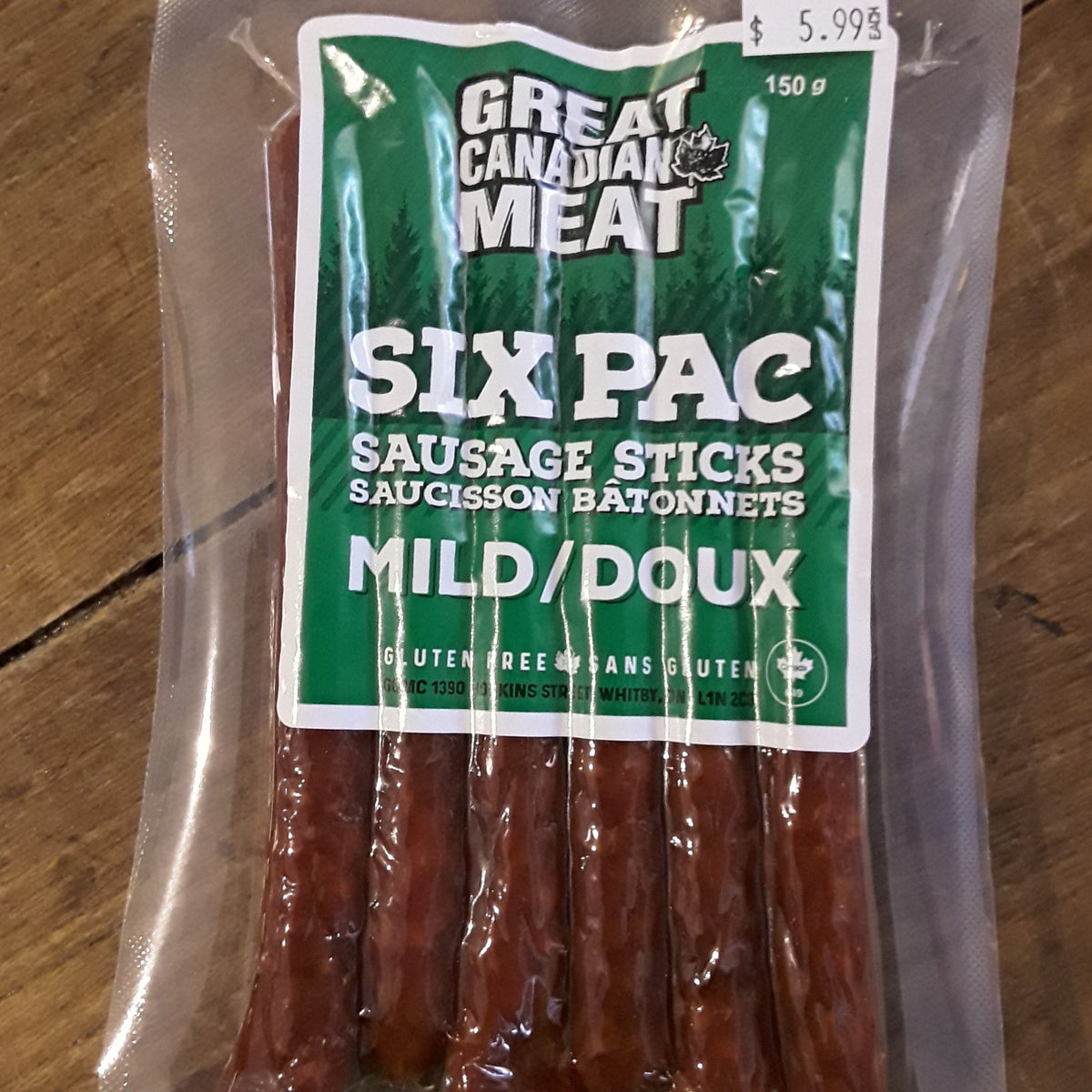 Great Canadian Meat Six Pac Sausage Sticks - Made In Whitby, Ont Great Canadian Meat Six Pac Sausage Sticks - Made In Whitby, Ont
