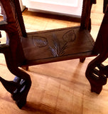 #18202 - Hand Carved Peacock Table