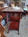 #20281 - Eastlake Table with Marble Top