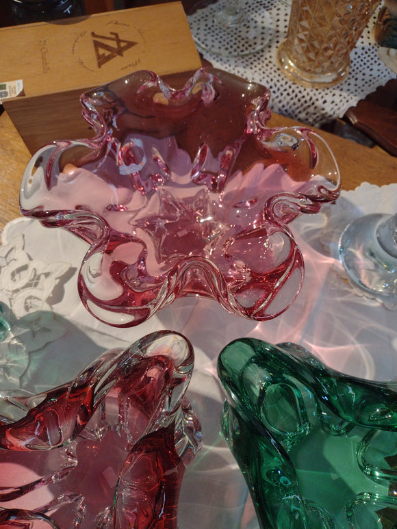 #21054 - Pink/Cranberry Art Glass