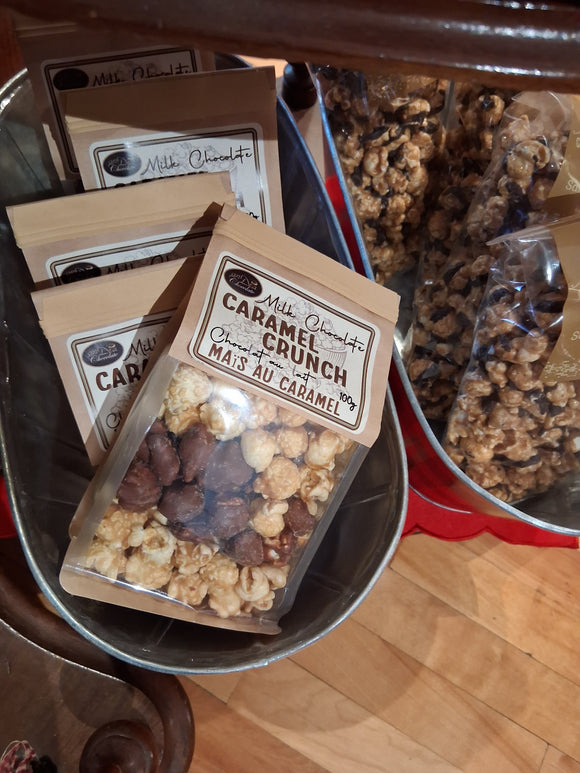 Chocolate Caramel Crunch Popcorn - Made in Ancaster, Ont
