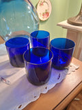 #22882 - Set of 4 Libbey Cobalt Glasses