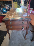 #22459 - Side Table with Custom Cut Glass