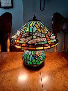 Lit Base Dragonfly Lamp