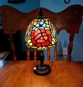 Mini Lamp with Rose