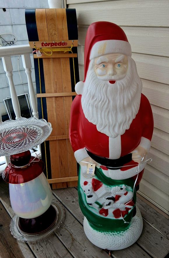 Vintage Blowmold Santa
