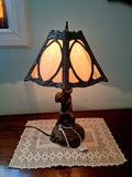 #22151 - Cherub Slag Glass Lamps
