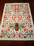 End of Line Vintage-Look Dish Towel with Hearts