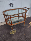 #20116 - Oak & Glass Bar Cart