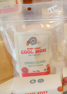"Cool Mom" Shower Steamers ("Cool Mom" also available in Goats Milk Soap)