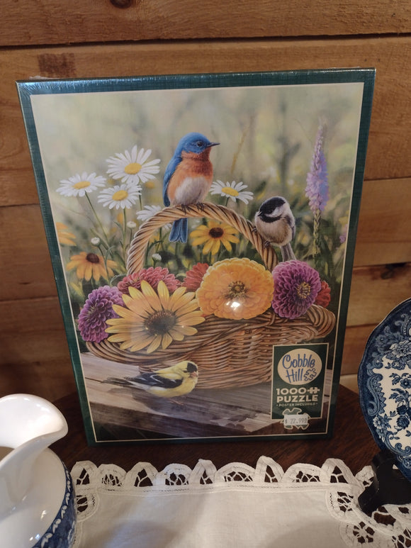 Cobble Hill 1000 Piece Puzzle with Birds & Flowers