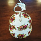 #22865 - Old Country Roses 2-Tier Plate
