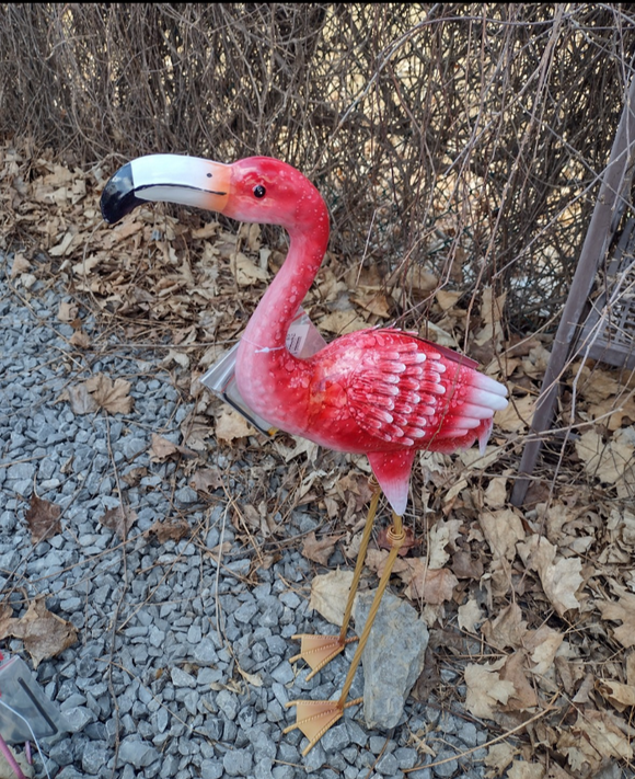 #GG9573 - Metal Flamingo