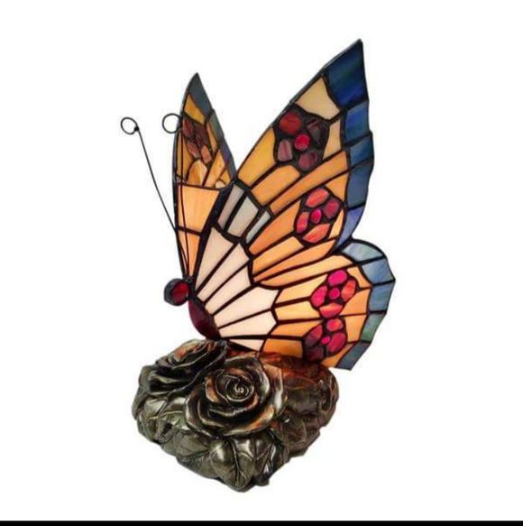 Stained Glass Butterfly Lamp