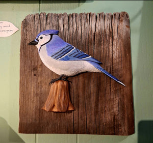 Hand Carved Blue Jay