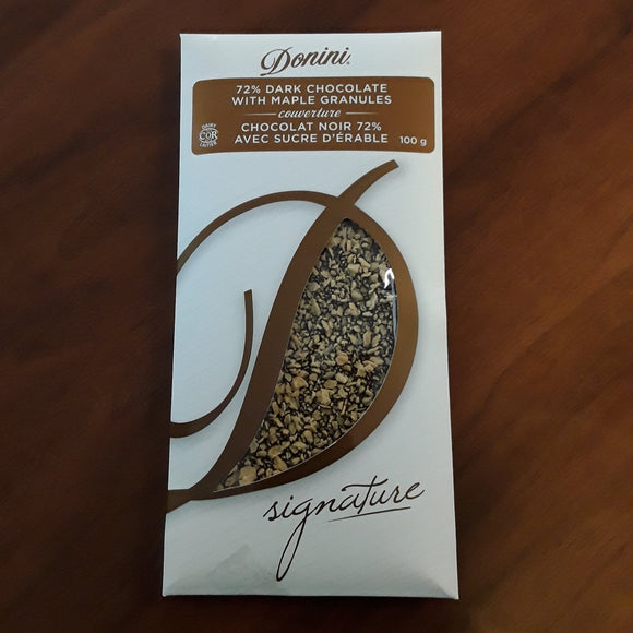 Donini Dark Chocolate with Maple Granules -Made in Belleville, Ont.