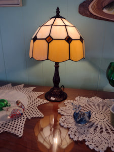 Amber Stained Glass Lamp #SG231