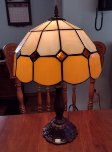 Amber Stained Glass Lamp #SG235